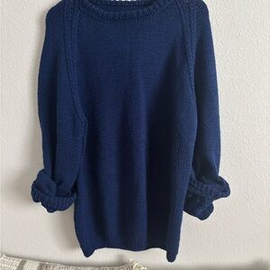 Classic Crewneck Sweater in Navy Blue